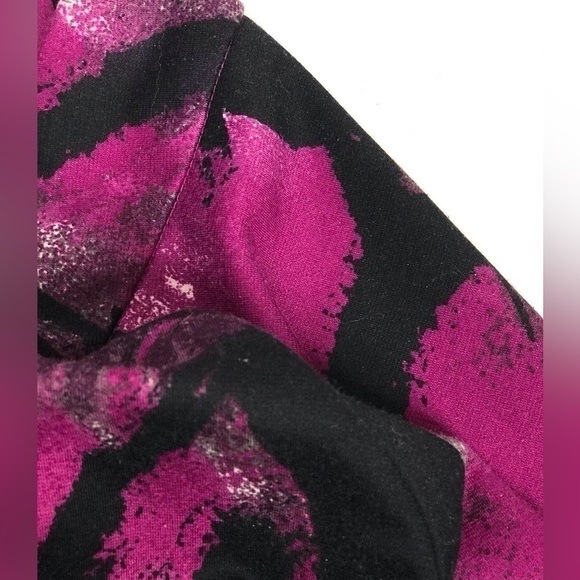 MY MICHELLE Circle Skirt Magenta Black Grey White Back Zipper Size 5/6 Medium - Picture 4 of 10
